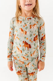 Two Piece Pajama Set - Horsin' Around
