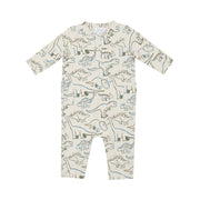 French Terry Uni Romper - Artsy Dinos