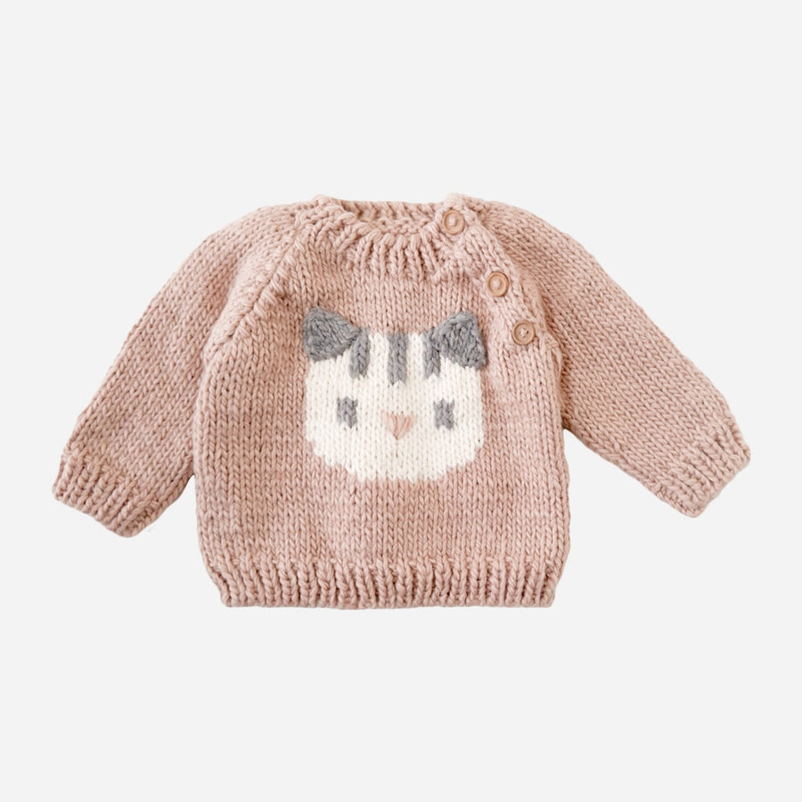 Knit Pullover Sweater - Cat