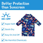 Long Sleeve UV Sun Suit - Sea Friends