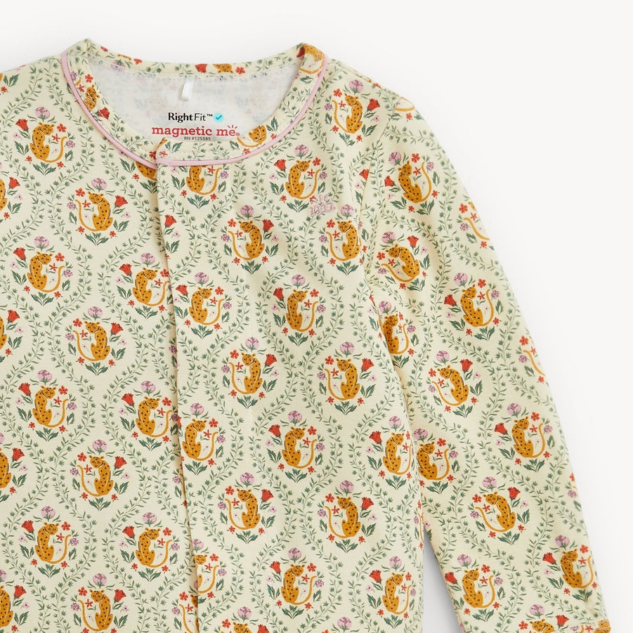 Modal Magnetic Ruffle Footie - Fleur Sauvage