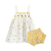 Lulu Embroidered Baby Dress + Bloomer