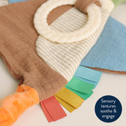 Bitzy Crinkle Sensory Toy with Teether - Mallard Duck