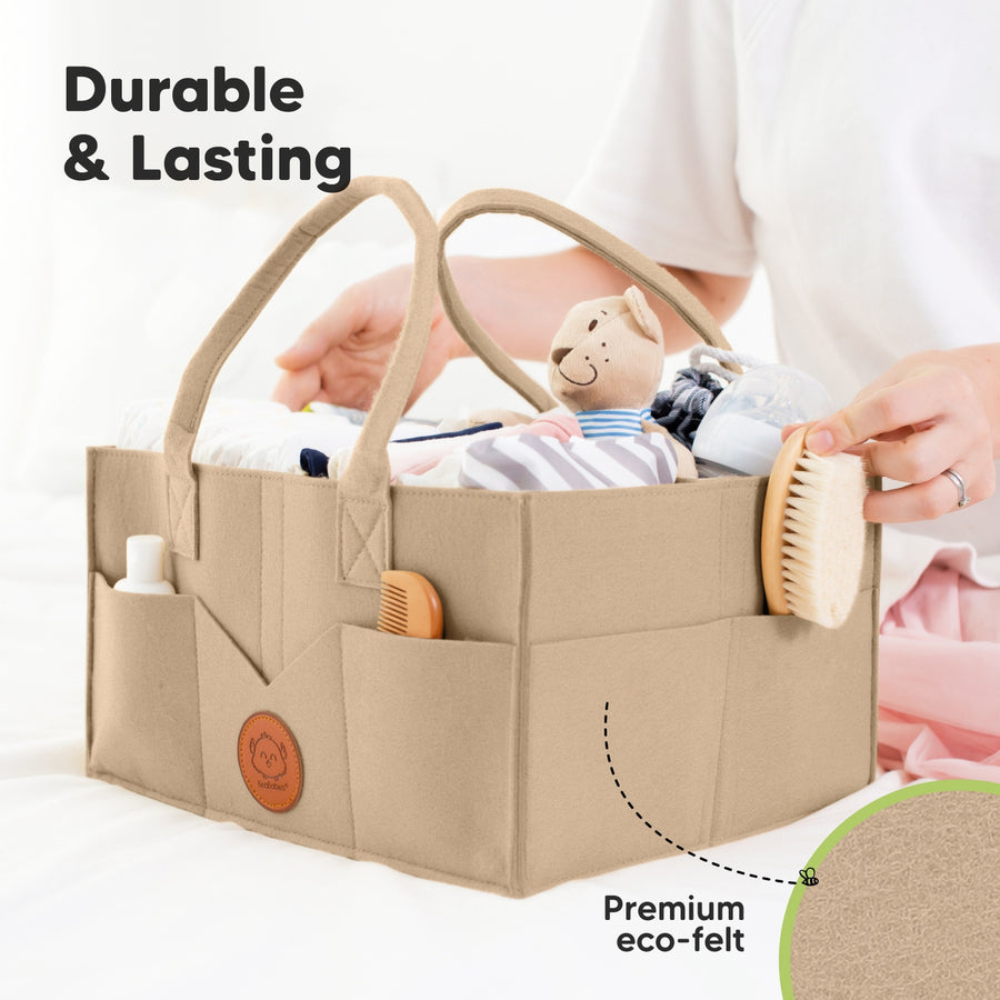 Diaper Caddy Organizer - Taupe