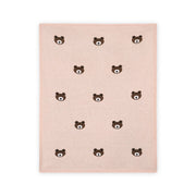 Organic Jacquard Sweater Knit Baby Blanket - Brown Bear