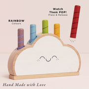 Wooden Rainbow Cloud Pop Up
