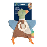 Bitzy Crinkle Sensory Toy with Teether - Mallard Duck