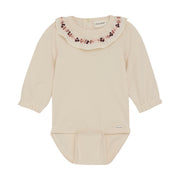 Long Sleeve Bodysuit - Sandshell Embroidery