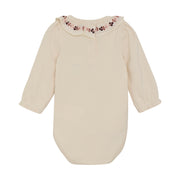 Long Sleeve Bodysuit - Sandshell Embroidery