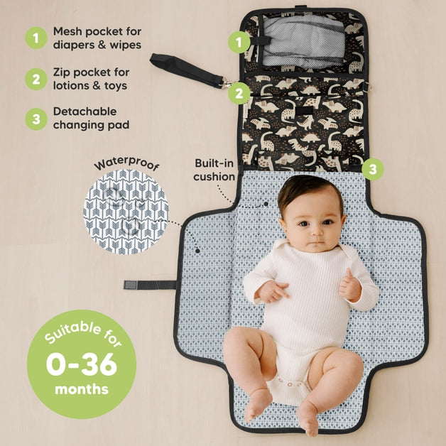 Ezee Diaper Changing Mat - Dino Ridge