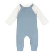 Organic Cotton Wildflower Embroidered Knit Baby Overall Set