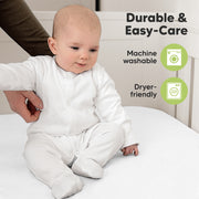 Organic Fitted Crib Sheet Soft White - Set of 2