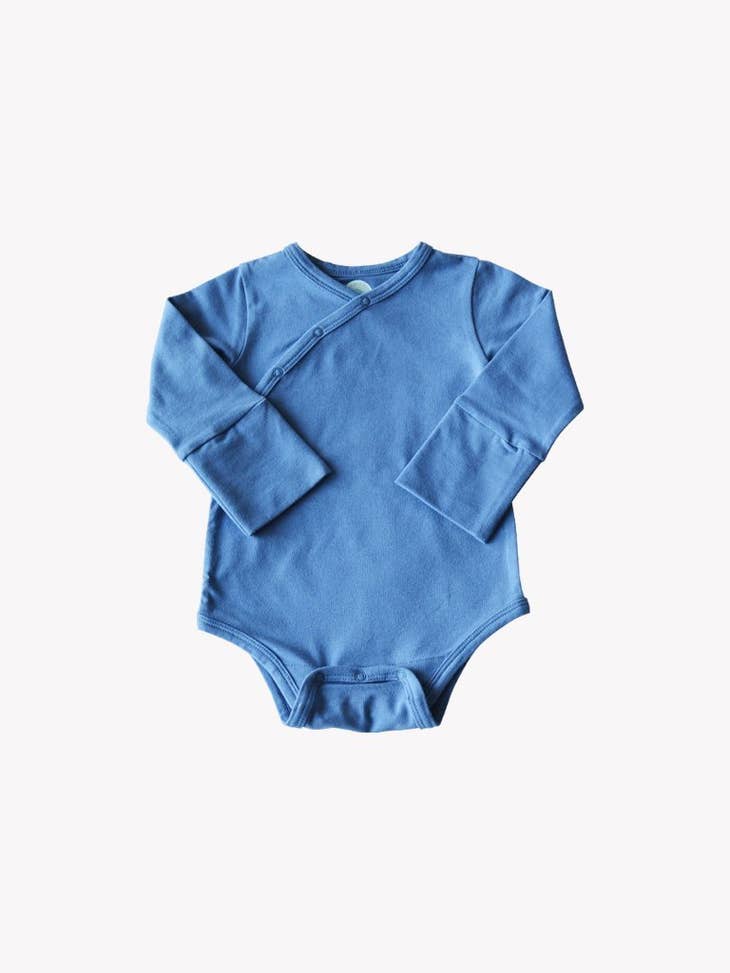 Shoulder Snap Long Sleeve Onesie - Midnight