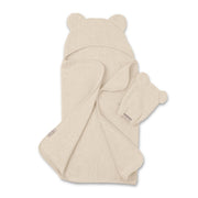 Hooded Towel + Wash Mitt Set - Linen