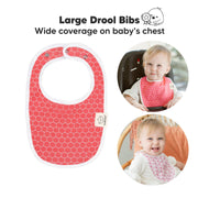 8 Pack Organic Cotton Drool Bibs - Blush