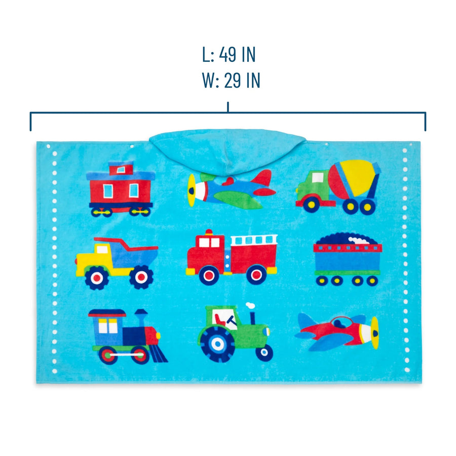 Trains, Planes, and Trucks Hooded Beach Towel