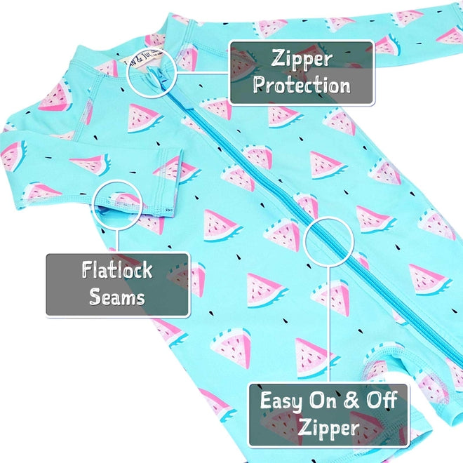 Long Sleeve UV Jumpsuit - Watermelon