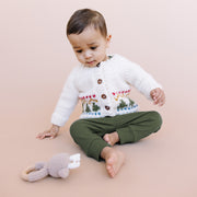 Fair Isle Knit Cardigan - Tree