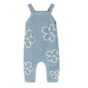 Organic Cotton Wildflower Embroidered Knit Baby Overall Set