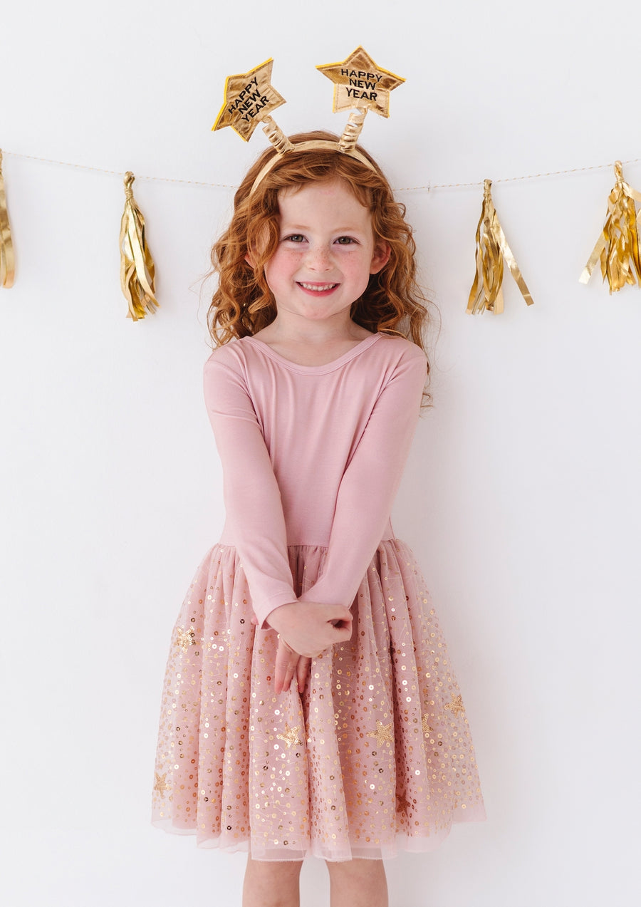 Bamboo + Tulle Holiday Twinkle Star Dress - Stella