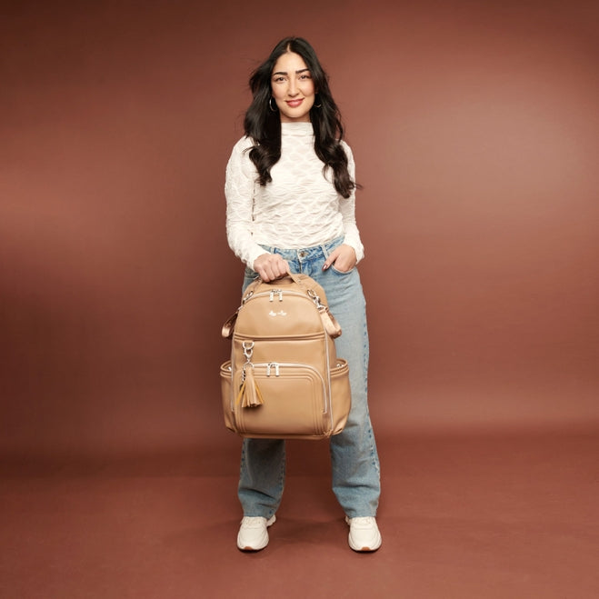 The Boss Plus Backpack Diaper Bag - Chai Latte