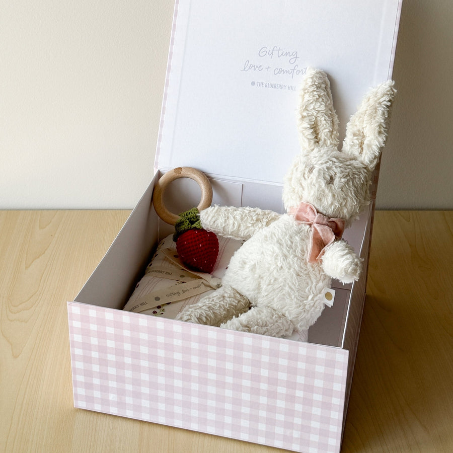 Gift Box - Pink Gingham Bunny