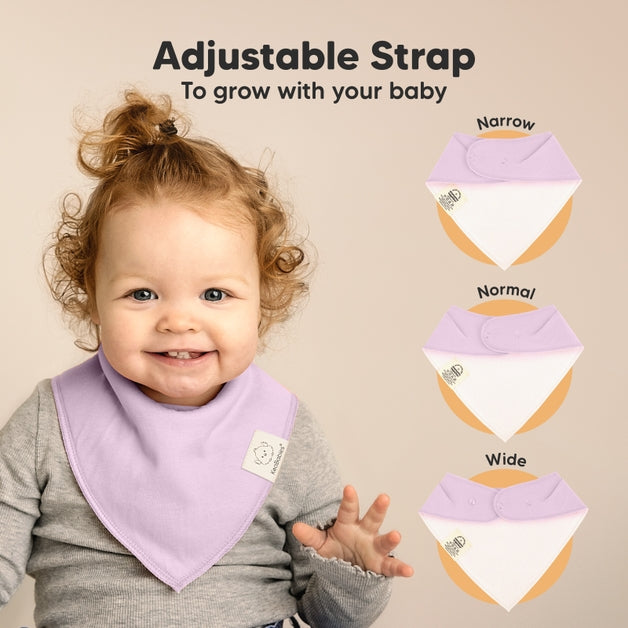 Organic Cotton Bandana Bibs - Lilac