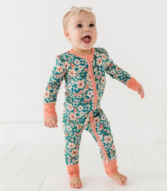 Bamboo Convertible Footie - Juniper