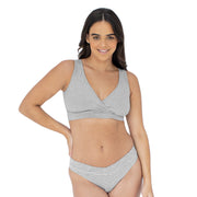 French Terry Racerback Nursing & Maternity Sleep Bra - Grey Heather