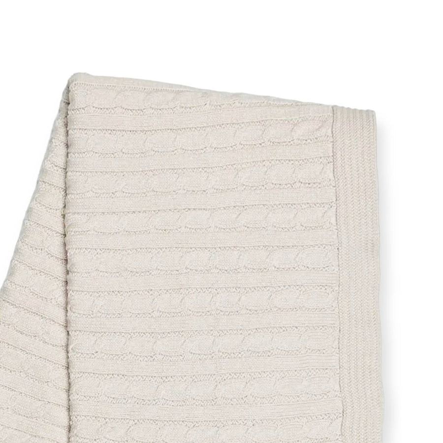 Organic Cotton Mini Cable Knit Blanket