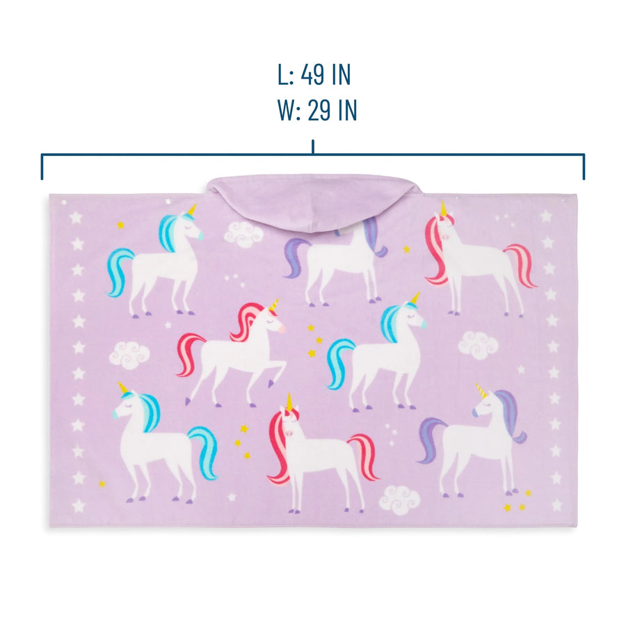 Unicorns Hooded Beach Towel