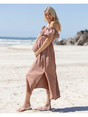 Amber Maternity Dress - Terracotta