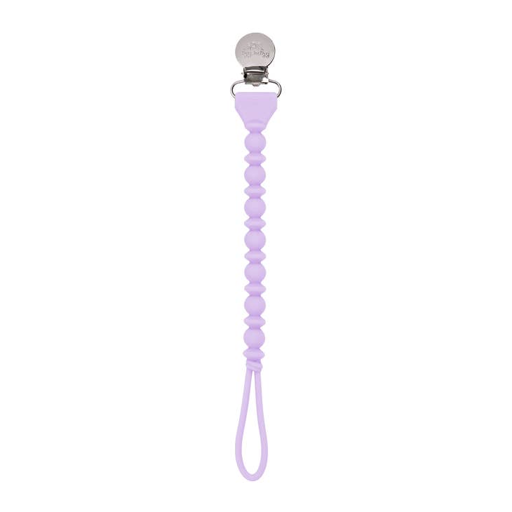 Beaded Sweetie Strap Silicone One Piece Pacifier Clip - Various Colors