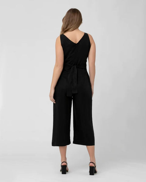 Naomi Tencel Maternity Jumpsuit - Black