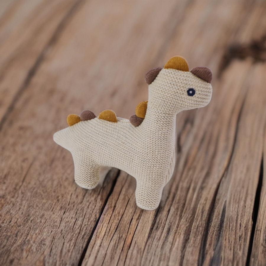 Organic Knit Stuffed Animal - Little Dino