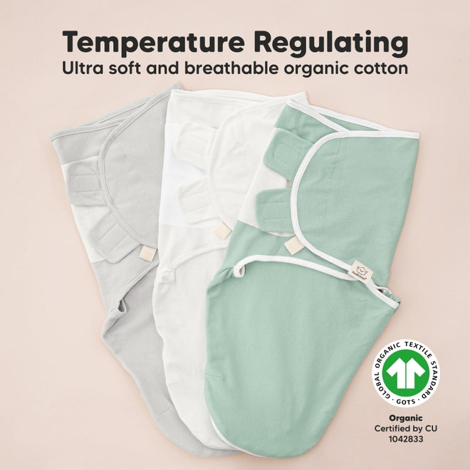 SOOTHE Zippy Swaddle Wraps - 3-Pack (Sage)