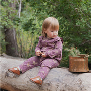 Flutter Sleeve Romper- Orchid Blooms