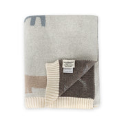Organic Jacquard Sweater Knit Baby Blanket - Buddy Dog