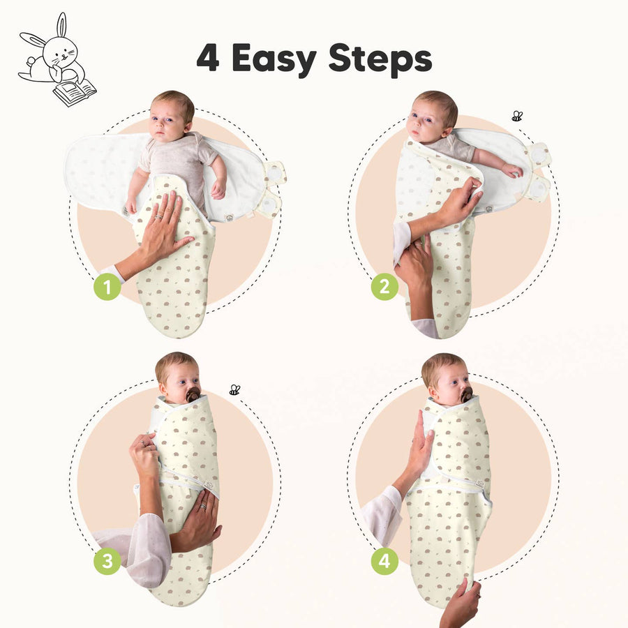 SOOTHE Swaddle Wraps - 3-Pack (Nibbles/Bruce)