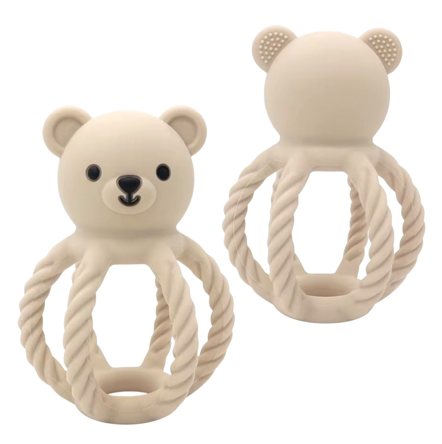 All Silicone Teddy Rattle - Various Colors