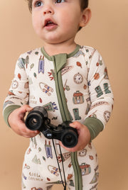 Bamboo Convertible Footie - Little Explorer