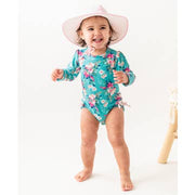 Pink Seersucker Swim Hat