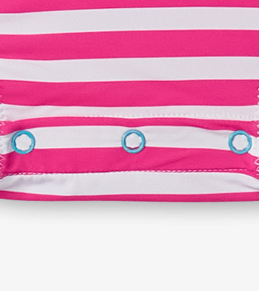 Candy Stripes Rashguard Swimsuit