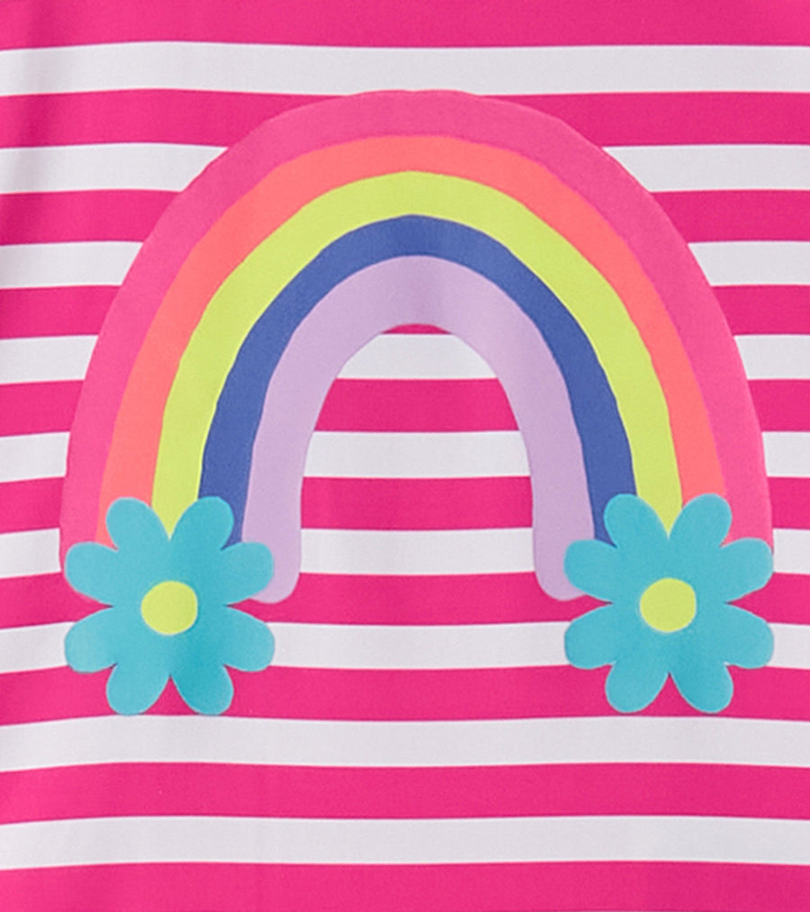 Candy Stripes Rashguard Swimsuit