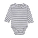 Long Sleeve Cotton Bodysuit - Folkstone Gray