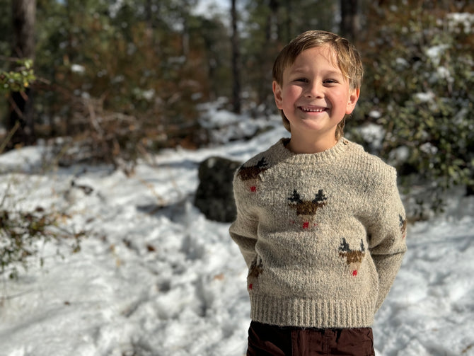 Rudy Sweater - Beige Raindeer