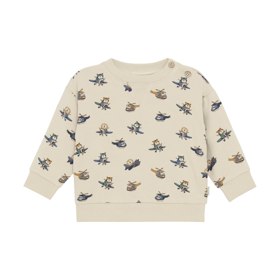 Pull Over Long Sleeve Sweatshirt - Helicopters