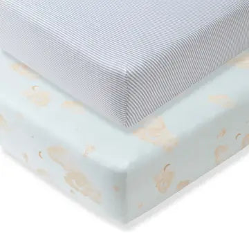 Organic Cotton Crib Sheet - Set of 2 (Various Colors)