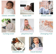 Organic Cotton Muslin Swaddles (4 Pack) - New York City