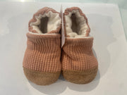 Organic Cotton Knit Slippers -  Rosewood Waffle Weave